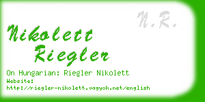 nikolett riegler business card